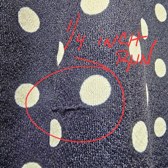 Oxiuly Fashion XL Navy & White Polka Dot falbaba fold pencil dress - Picture 3 of 6